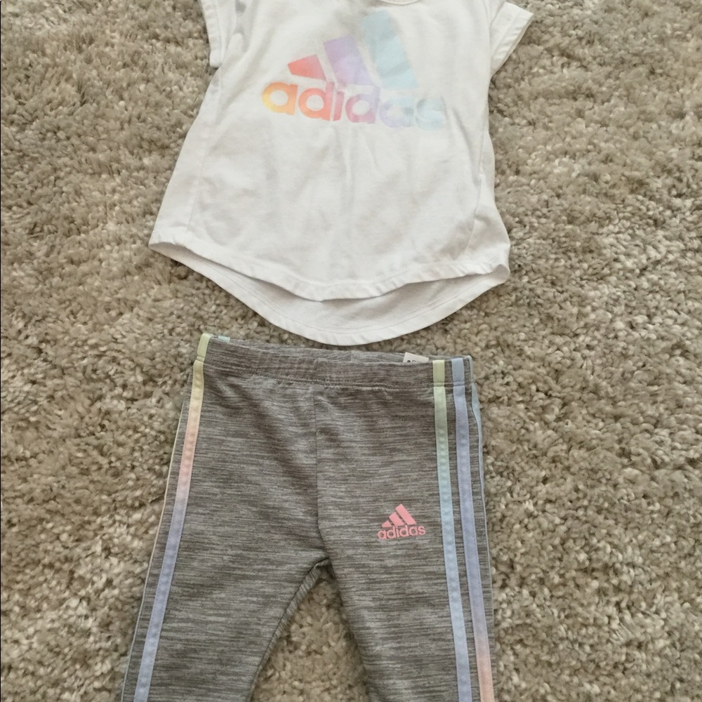 Adidas Tee And Capri Tight Set